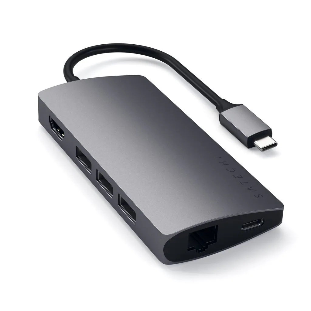 Адаптер Satechi Aluminum Multi-Port Adapter V2 (серый космос)