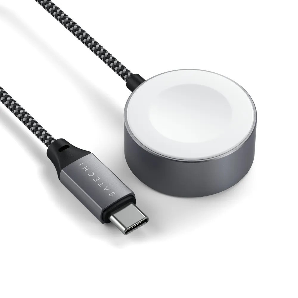 Беспроводное магнитное зарядное устройство Satechi USB-C Magnetic Charging Cable (для Apple Watch, серый)