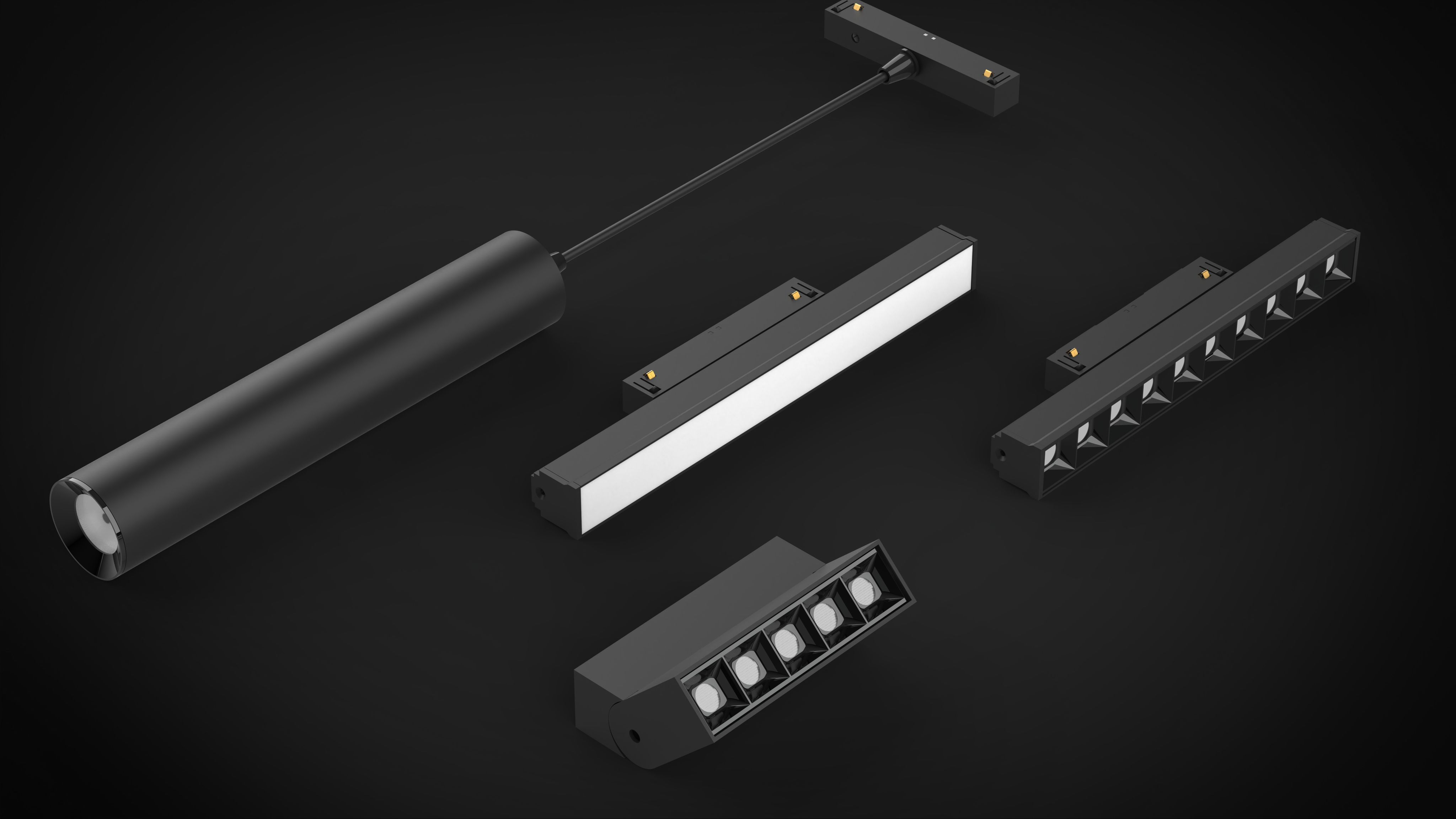 Трековый светильник Yeelight Pro S21 Recessed Magnetic Pendant Light (магнитный, подвесной, черный)