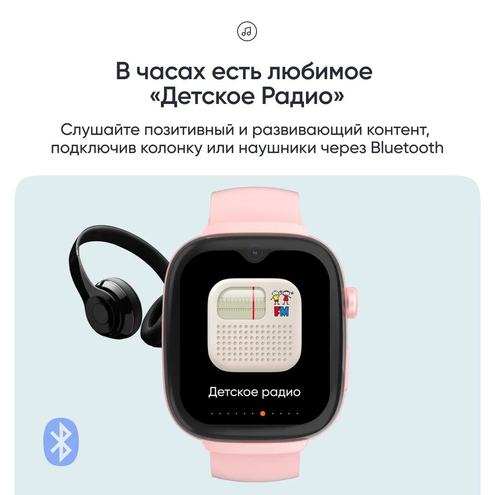 Детские умные часы Elari KidGram Watch 4G (розовый)