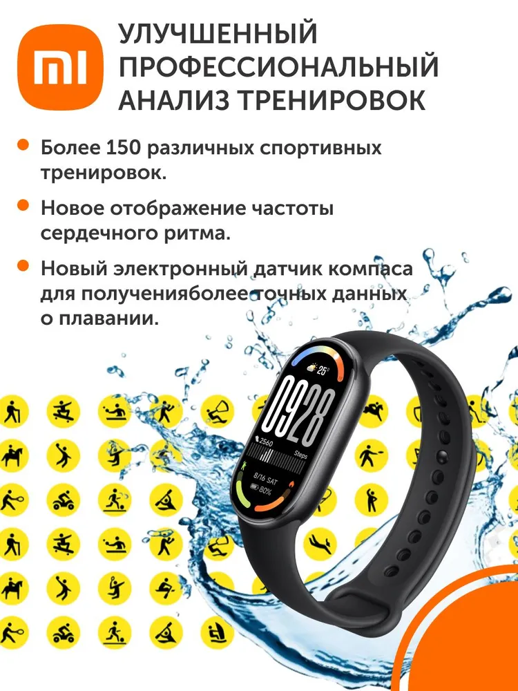 Фитнес-браслет Xiaomi Smart Band 10 (черный)