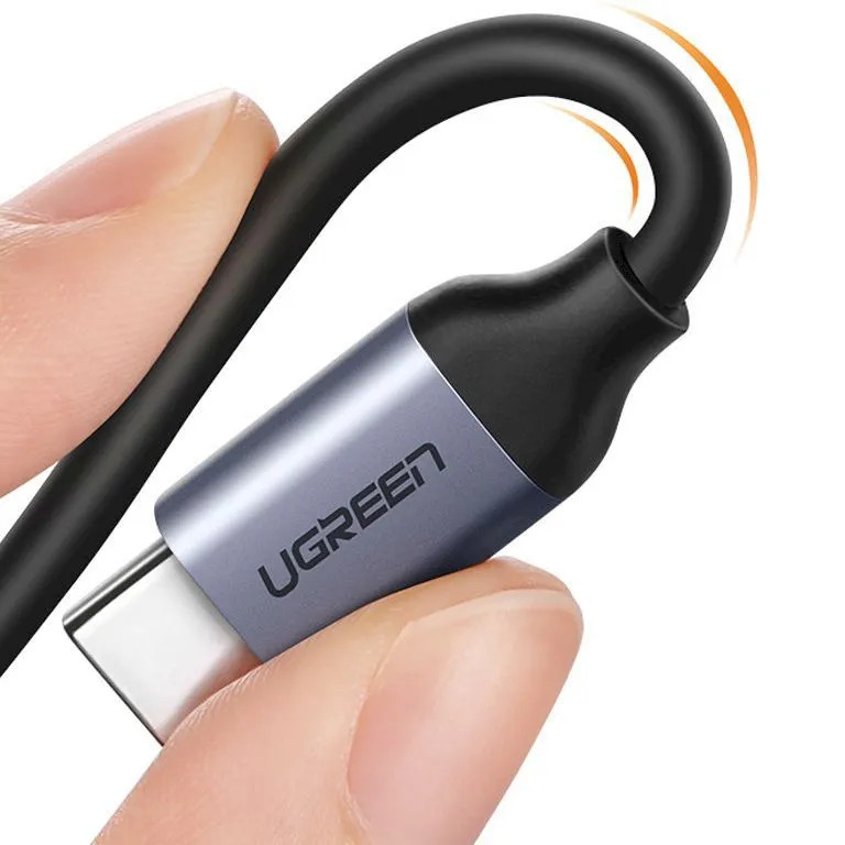 Адаптер UGREEN CM231 USB-C to 3.5mm Audio Adapter with PD (серый)