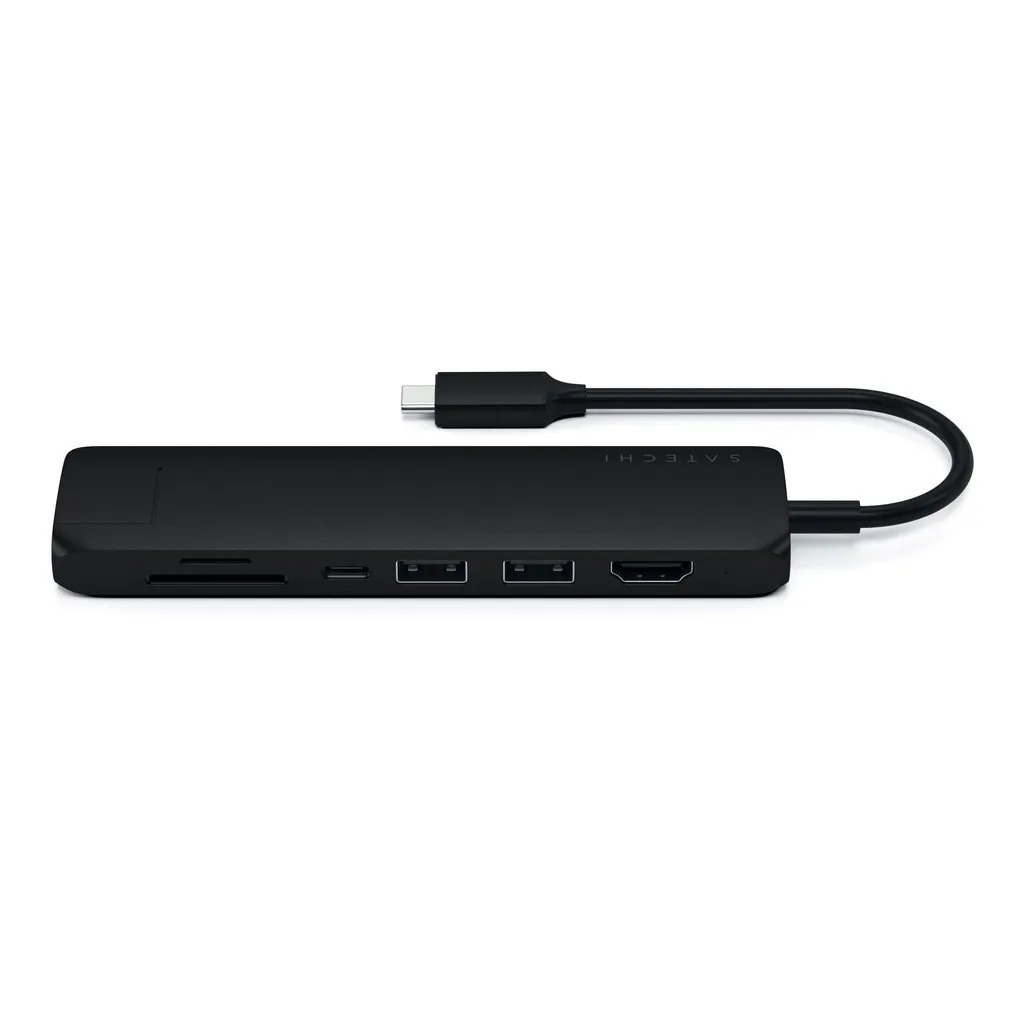 Адаптер Satechi Type-C Slim Multiport with Ethernet Adapter (черный)