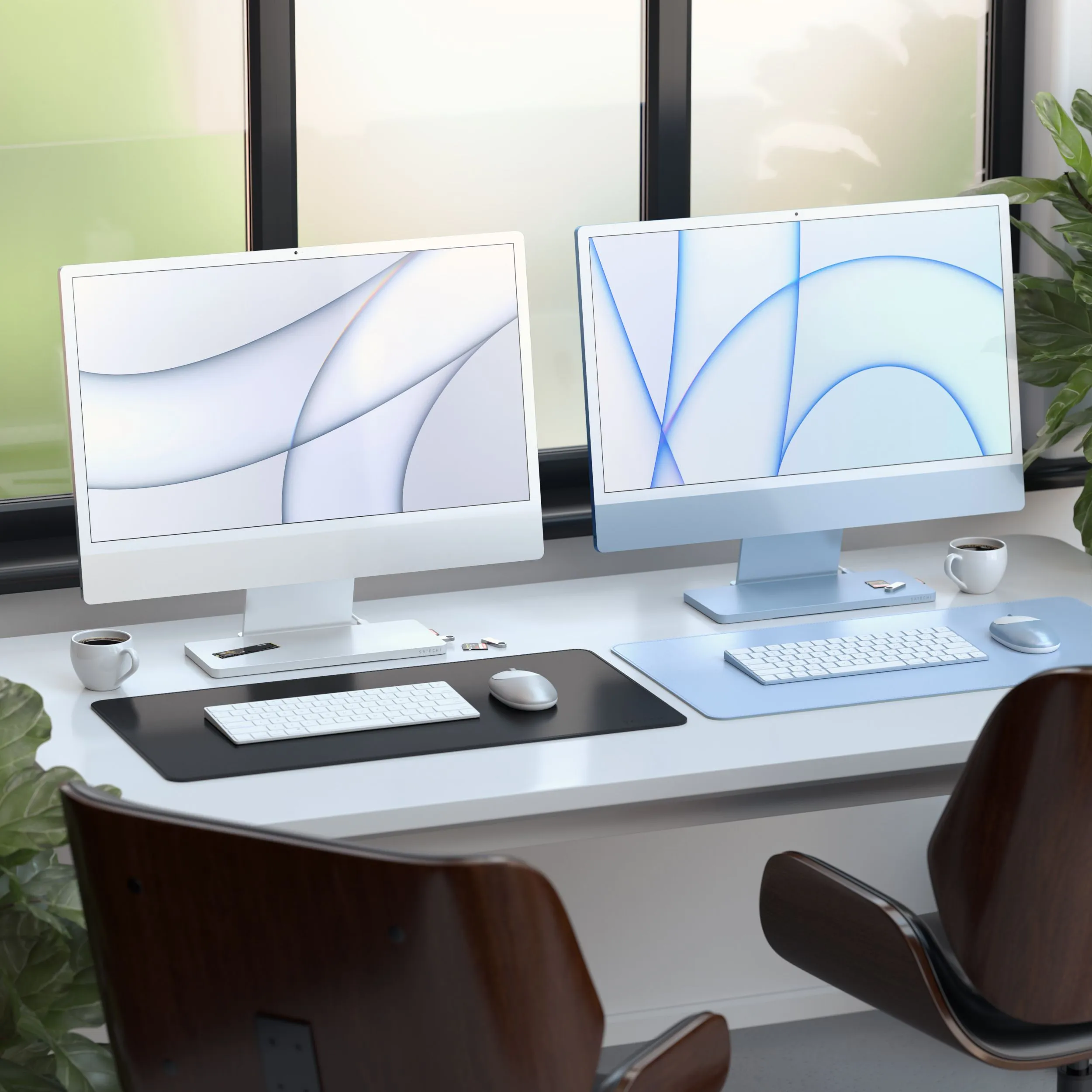 Сверхтонкая док-станция Satechi USB-C Slim Dock (для iMac 24'', серебристый)