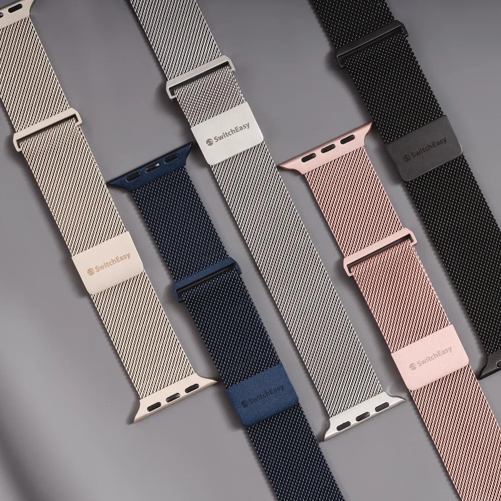 Ремешок для часов SwitchEasy Mesh Stainless Steel Watch Loop (для Apple Watch 42/44/45/49mm, полуночный серый)