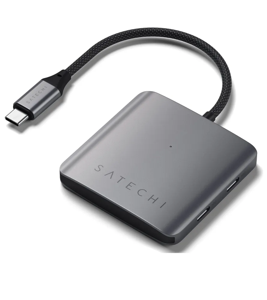 Хаб Satechi 4-Port USB-C 3.2 Gen 2 Hub with Power Delivery (серый)
