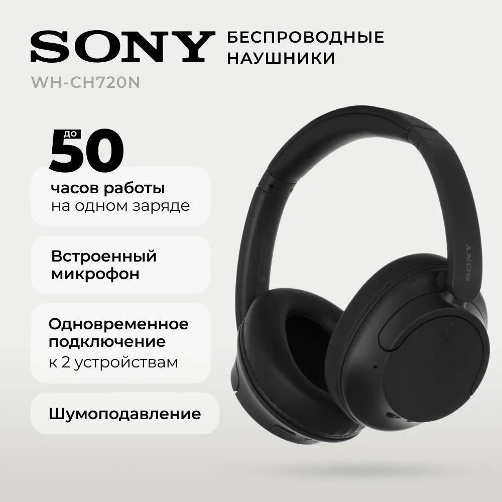 Беспроводные наушники SONY WH-CH720N (черный)