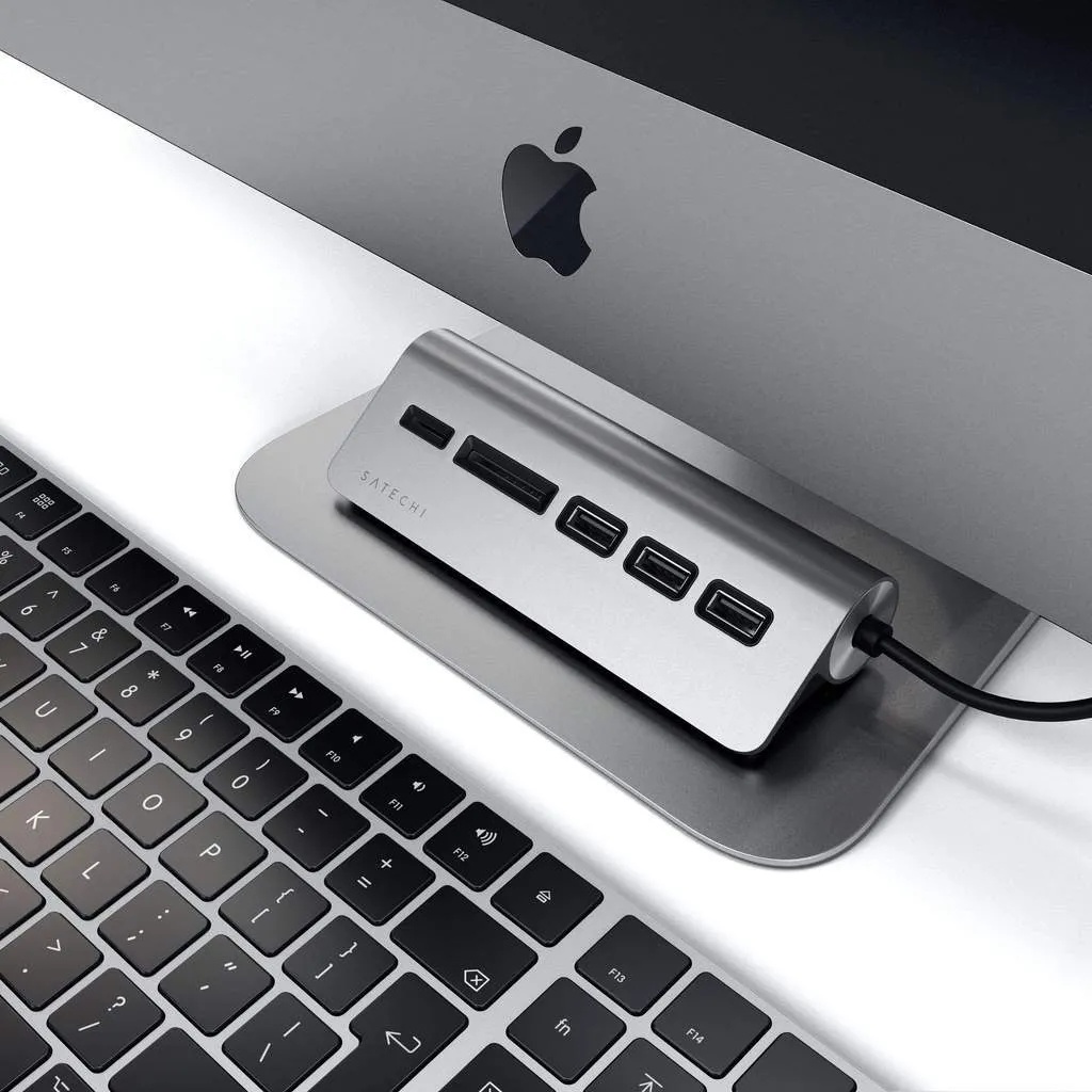 USB-хаб Satechi Type-C USB Hub & Micro/SD Card Reader (серый космос)