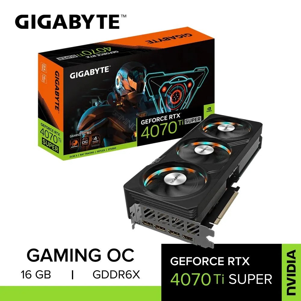 Видеокарта GIGABYTE RTX 4070 Ti SUPER GAMING OC 16G