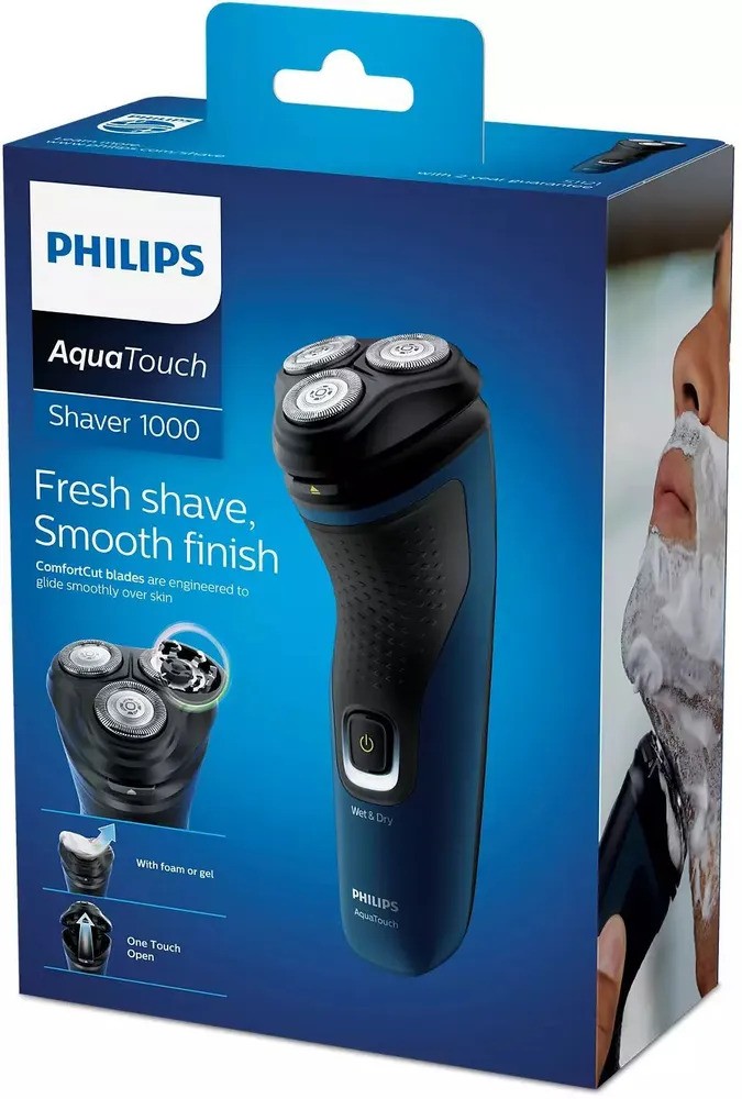 Умная электробритва Philips AquaTouch Series 1000 S1121/41 (черный)
