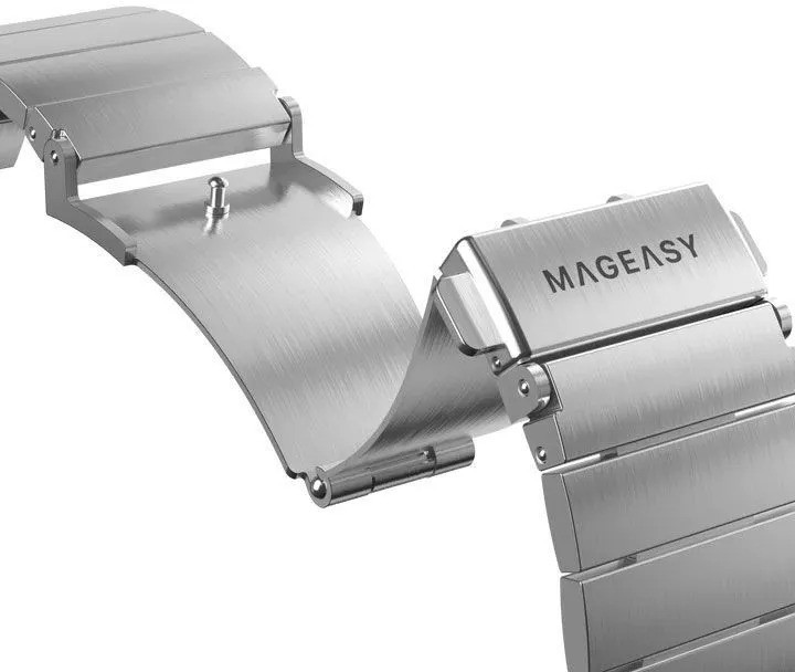 Ремешок для часов SwitchEasy MAW801034SV22 Maestro Stainless steel band (для Apple Watch 38/40/41mm, серебристый)