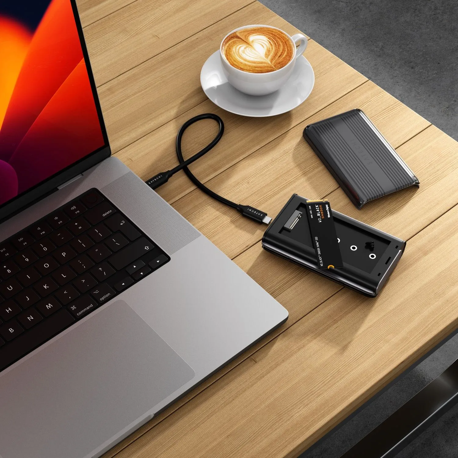 Внешний корпус для SSD Satechi USB4 NVMe SSD Pro Enclosure (серый)