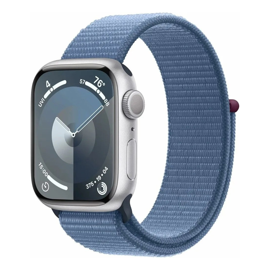 Умные часы Apple Watch Series 9 GPS Silver Aluminium Case with Winter Blue Sport Loop (41mm, синий)