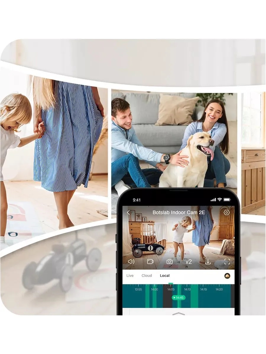 Умная камера видеонаблюдения Botslab Indoor Camera 2E C212 (белый)