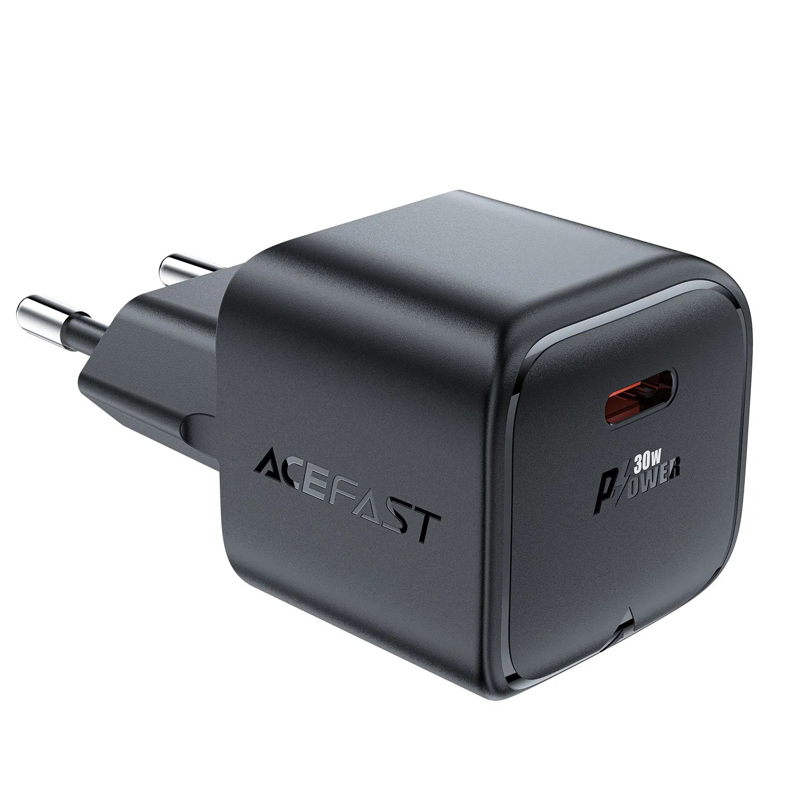 Зарядное устройство ACEFAST A77 mini PD30W GaN USB-C charger (EU, черный)