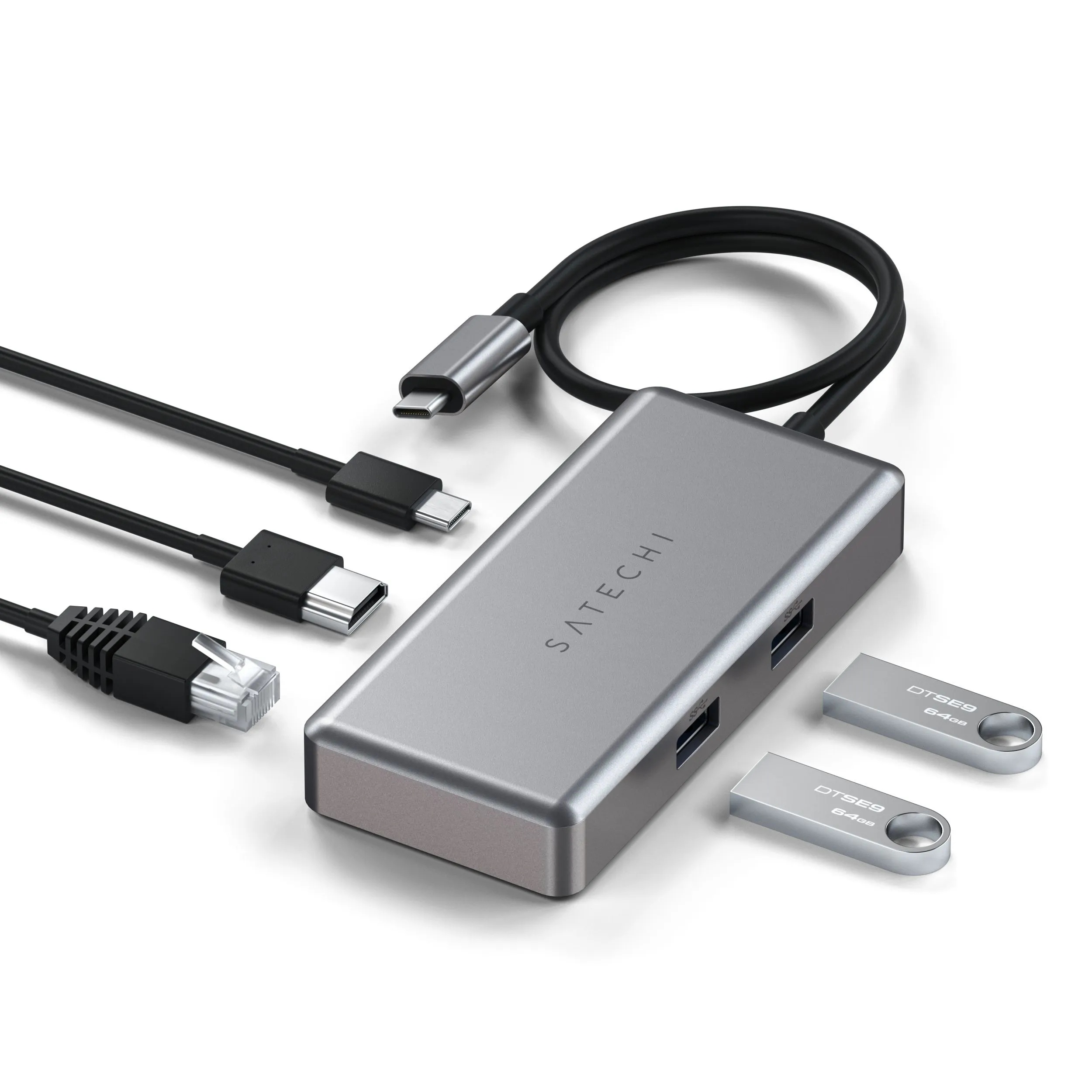 Адаптер Satechi USB-C Multiport Adapter (для Chromebook, серый)
