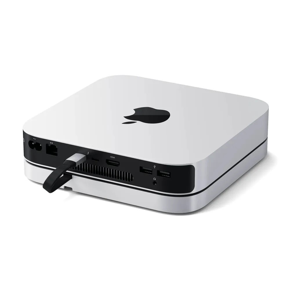 Док-станция с подставкой Satechi Stand & Hub for Mac Mini/Studio With NVMe SSD Enclosure (серебристый)