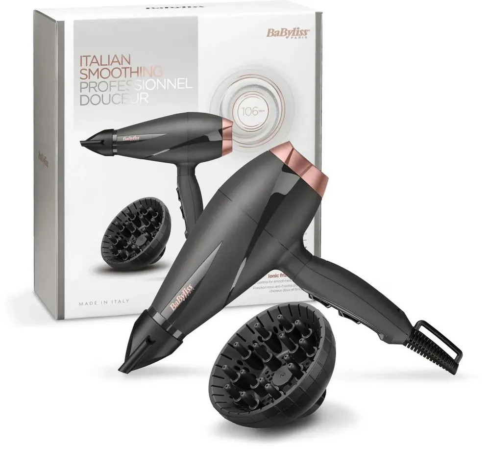 Фен BaByliss 6709DE (серый/розовое золото)