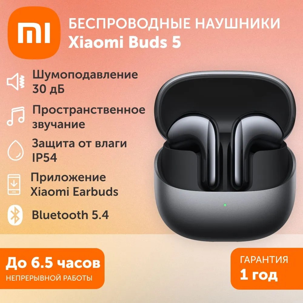 Беспроводные наушники Xiaomi Buds 5 (черный)