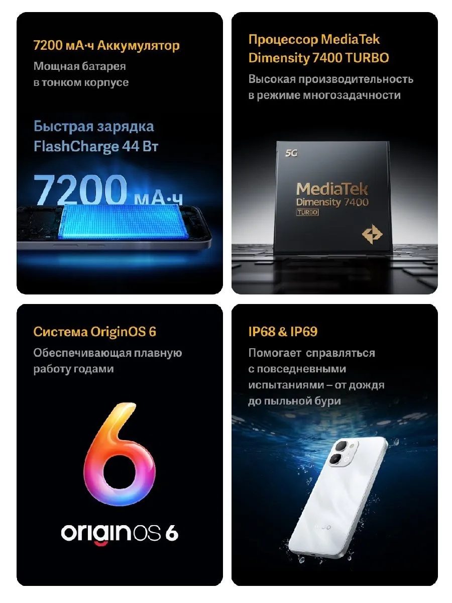 Смартфон iQOO Z11x 12/256 (серебристый)