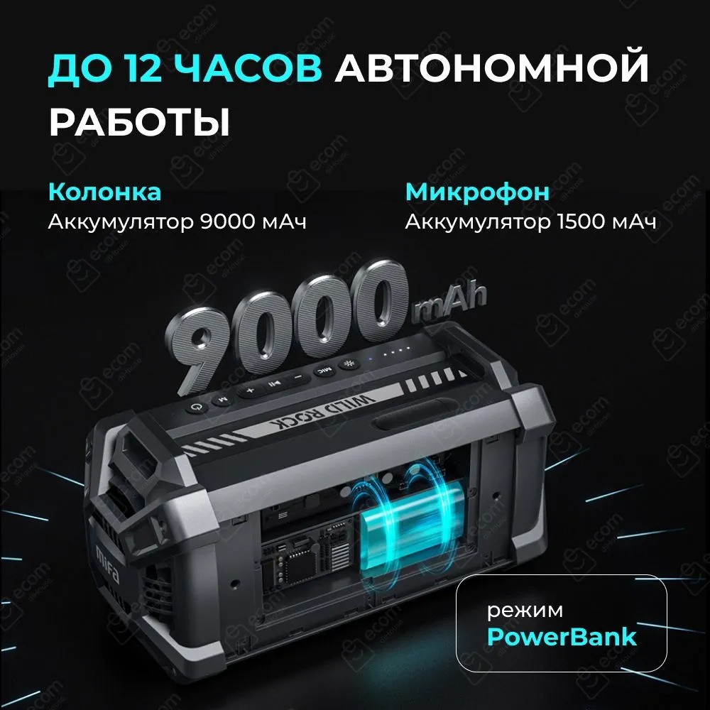 Беспроводная колонка-караоке MIFA WildRock (черный)