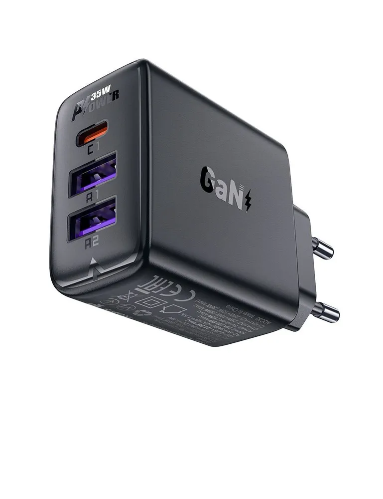 Зарядное устройство ACEFAST A57 PD35W GaN 2xUSB-A+USB-C (черный)