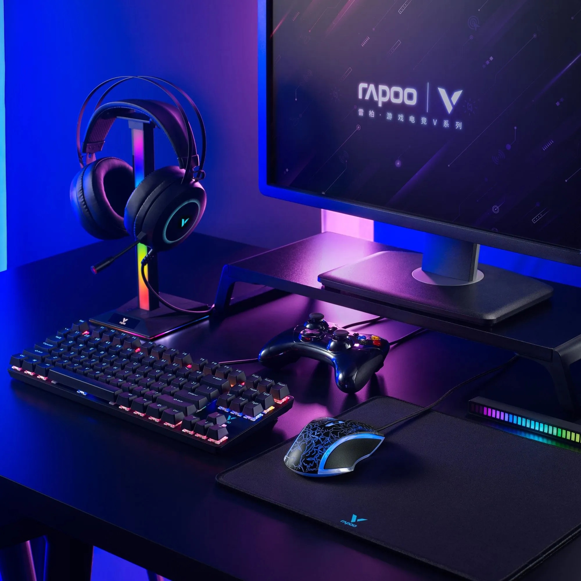 Игровая механическая клавиатура Rapoo V500 Pro 87 (проводная, черный)