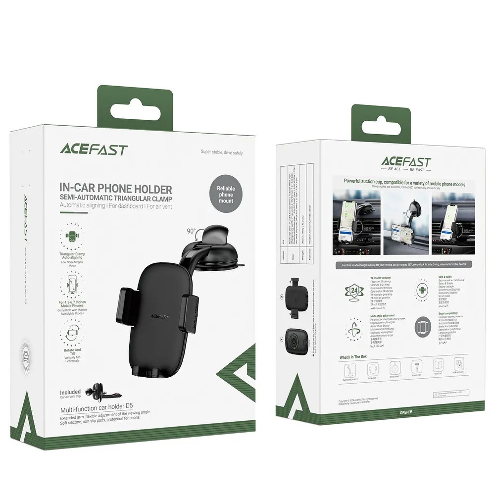 Автомобильный держатель для мобильного устройства ACEFAST D5 (черный)