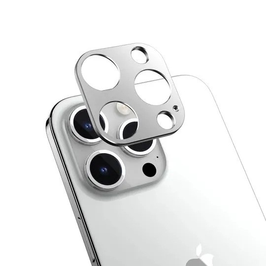 Защита камеры SwitchEasy Lenshield Camera Lens Protector (для Apple iPhone 15 6.1'' Pro/6.7'' Pro Max, серебристый)