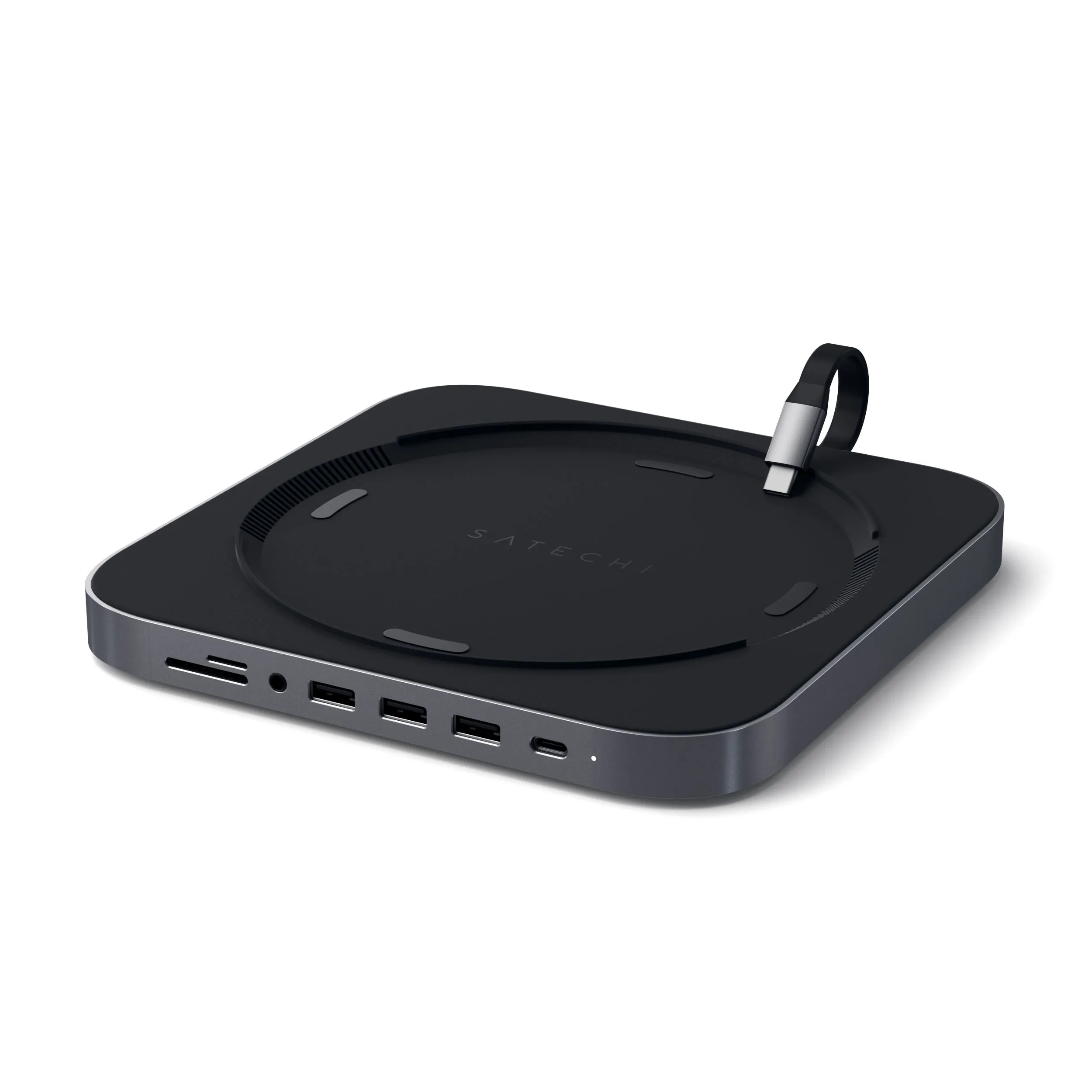 Док-станция с подставкой Satechi Mac Mini Stand & Hub (для Mac Mini, серый космос)