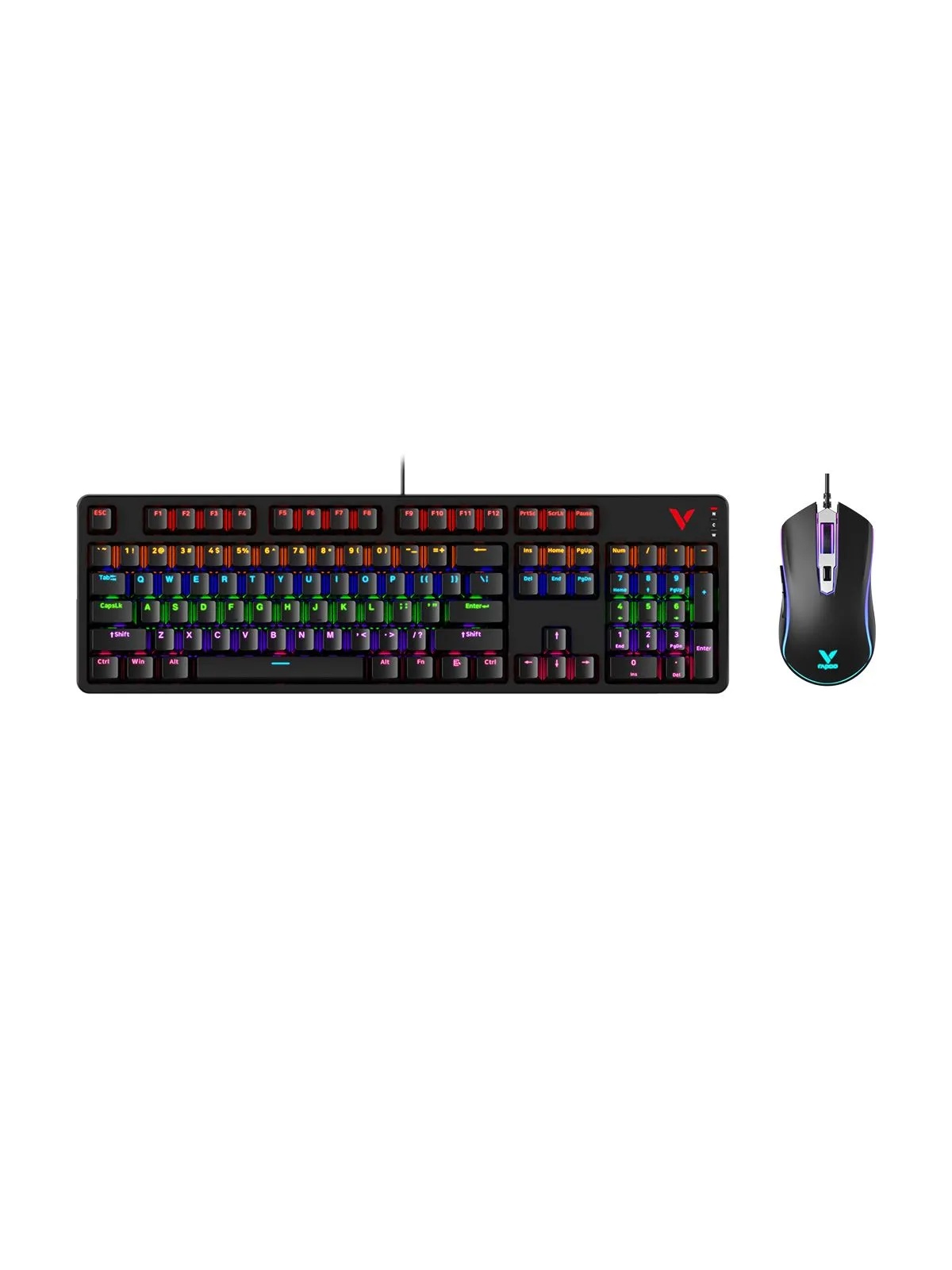 Игровой проводной механический комплект клавиатура+мышь Rapoo V185S (черный)