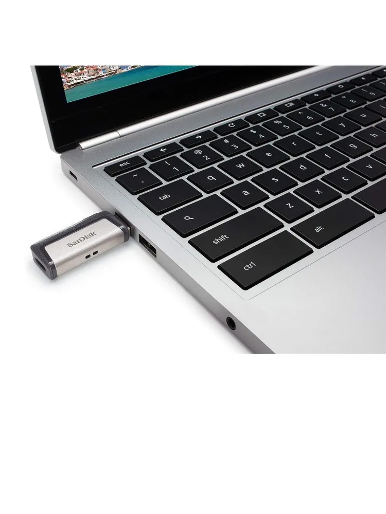 Флеш-накопитель SanDisk Ultra Dual Drive (256 ГБ, серебристый)