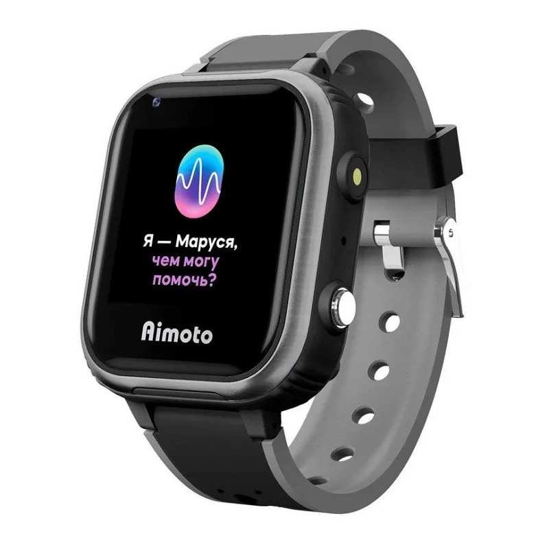 Детские умные часы AIMOTO IQ 4G с голосовым помощником Маруся (черные)