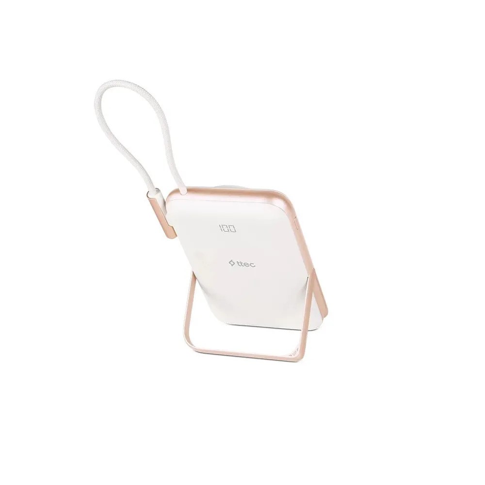 Внешний аккумулятор TTEC ReCharger Pro M 10000 mAh (встроенная зарядка USB-C, белый)