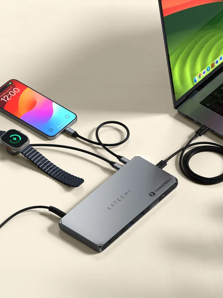 Док-станция Satechi Thunderbolt 4 Multi-Display Docking Station (серый)