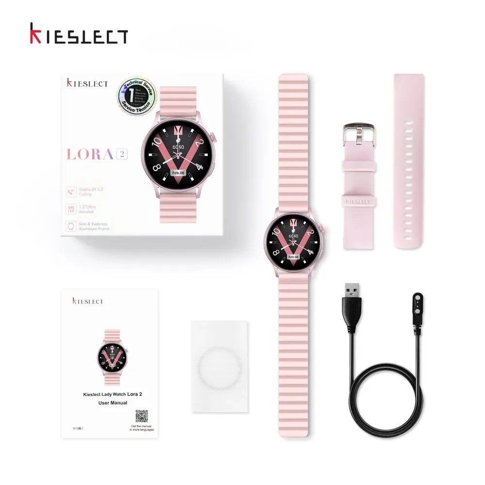 Умные часы Kieslect Lady Calling Watch Lora 2 (розовый)