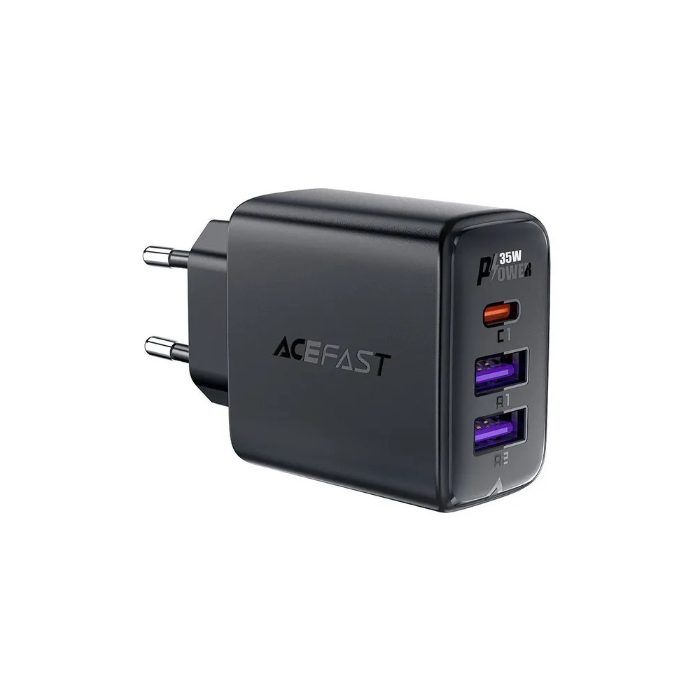 Зарядное устройство ACEFAST A57 PD35W GaN 2xUSB-A+USB-C (черный)