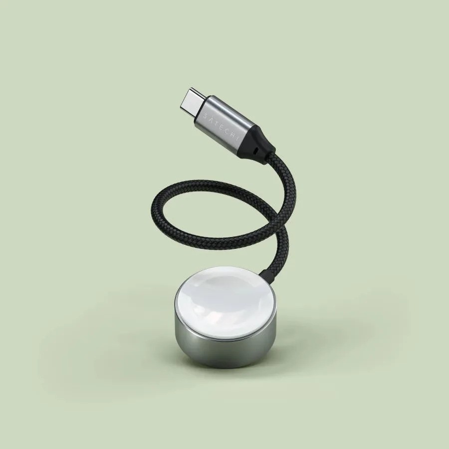 Зарядный кабель Satechi USB-C Magnetic Fast-Charging Cable (для Apple Watch, серый)