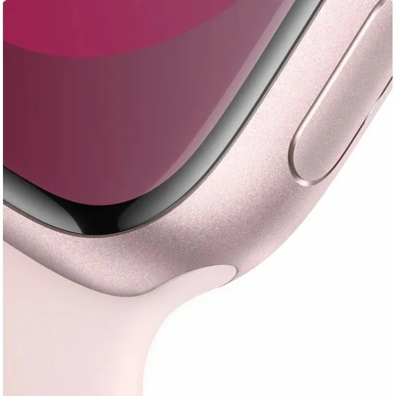 Умные часы Apple Watch Series 9 GPS Pink Aluminium Case with Light Pink Sport Band (41mm, S/M, розовый)