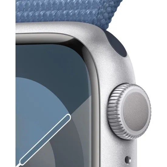 Умные часы Apple Watch Series 9 GPS Silver Aluminium Case with Winter Blue Sport Loop (41mm, синий)