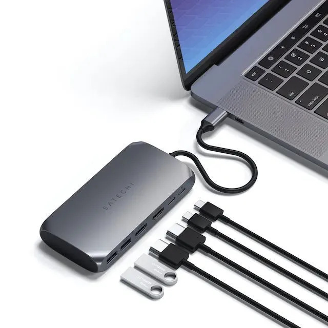 Адаптер Satechi USB-C Multimedia adapter M1 (серый)