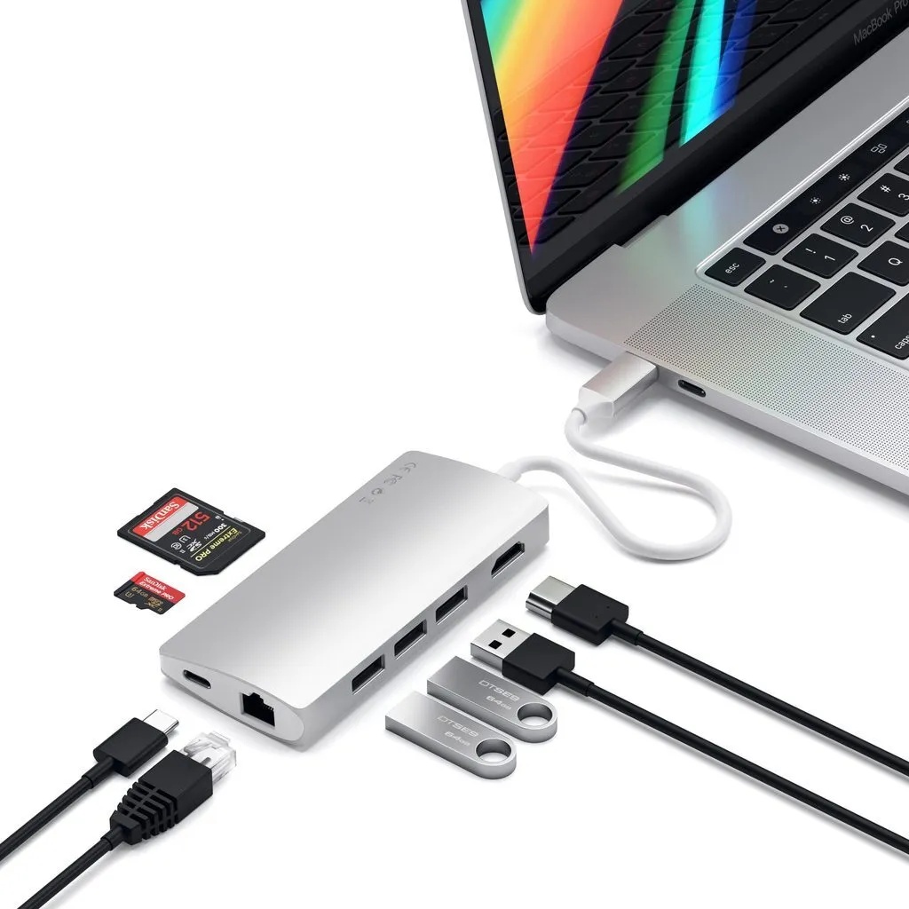 Адаптер Satechi Aluminum Multi-Port Adapter V2 (серебристый)
