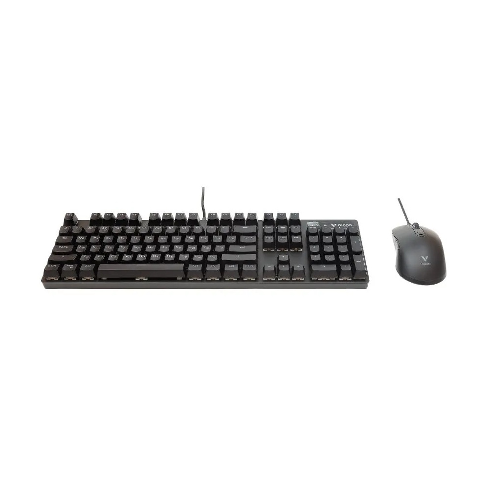 Игровой проводной механический комплект клавиатура+мышь Rapoo V150S (черный)