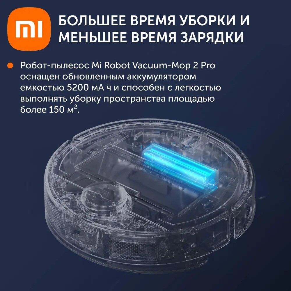 Робот-пылесос Xiaomi Mi Robot Vacuum-Mop 2 Pro (черный)