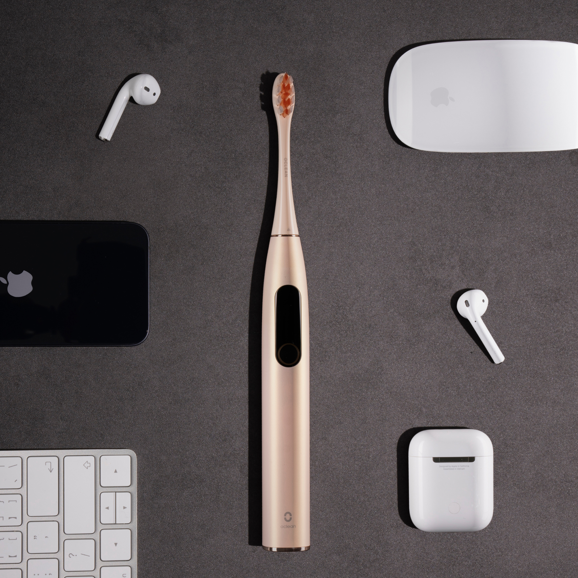 Электрическая зубная щетка Комплект Oclean X Pro Digital (комплект, золотой)