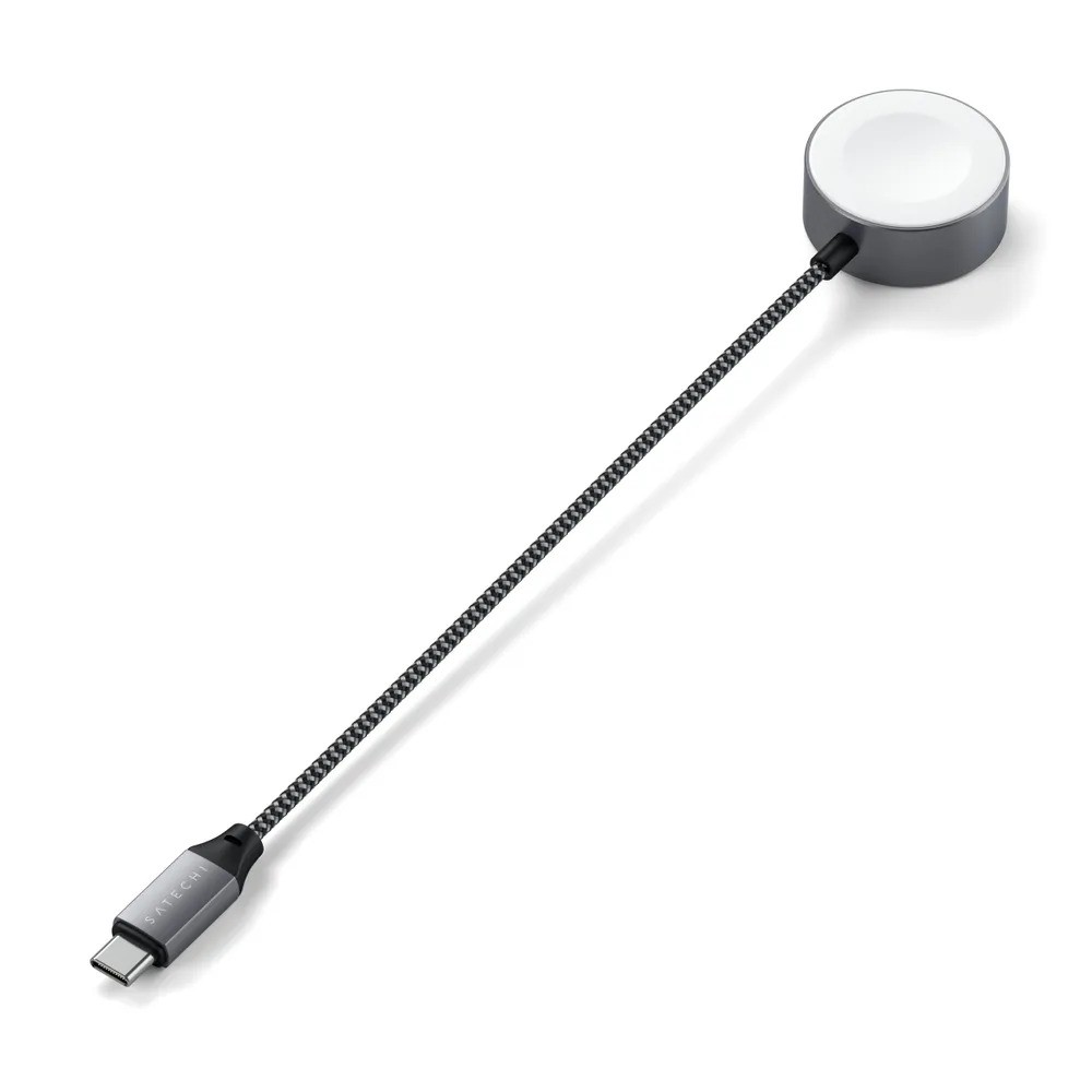Беспроводное магнитное зарядное устройство Satechi USB-C Magnetic Charging Cable (для Apple Watch, серый)