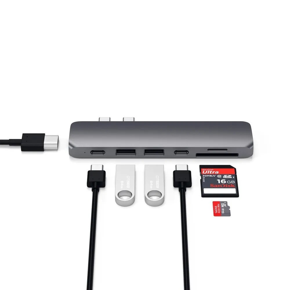 USB-хаб Satechi Aluminum Pro Hub (серый)