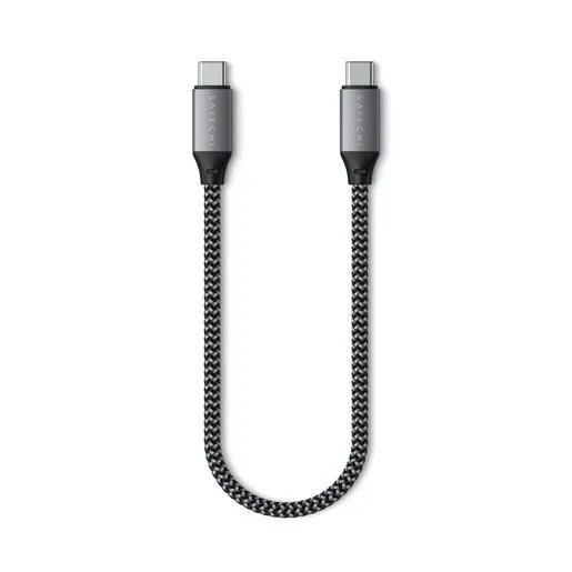 Кабель Satechi USB-C to USB-C Cable (25 см, серый космос)