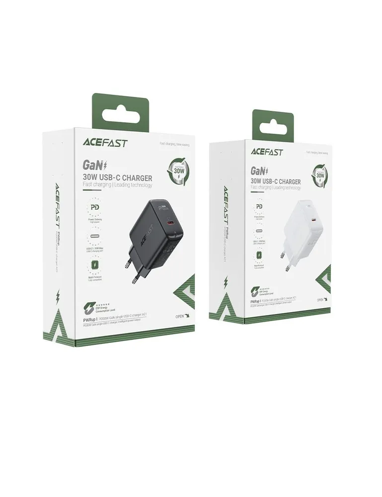 Зарядное устройство ACEFAST A21 30W GaN single USB-C (черный)
