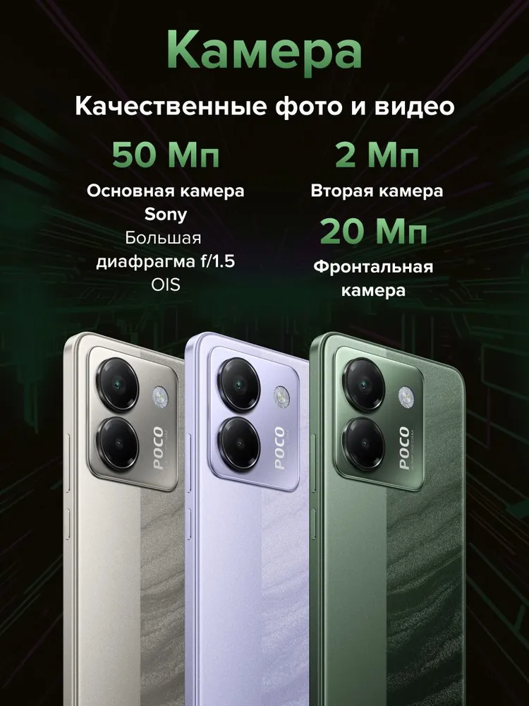 Смартфон POCO M7 Pro 5G 12/256 (зеленый)